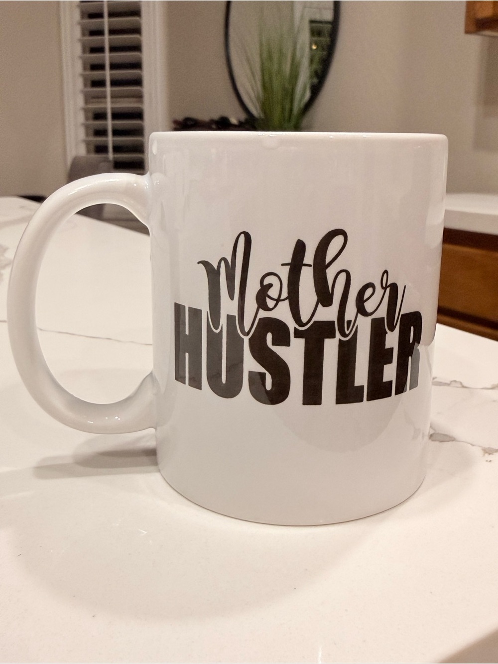 "Mother Hustler" White and Black Ceramic Coffee Mug